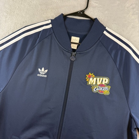 adidas Other - Cleveland Cavaliers Track Jacket Mens XL Navy Blue Adidas Warm Up NBA Basketball